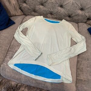 Lululemon Athletica Silver Lining Short Sleeve Electric Blue Top - Size 6